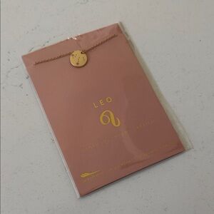 Leo Zodiac Gold Necklace by Lucky Feather
